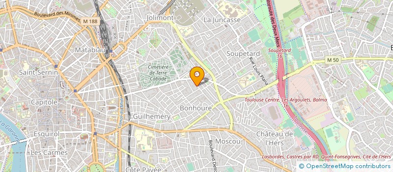 localisation de l'entreprise MADAME JOSIANE BOUSQUET  TOULOUSE