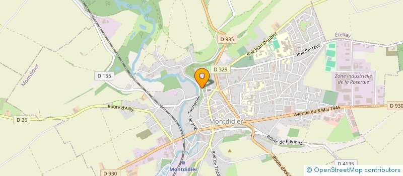 localisation de l'entreprise MADAME JOSIANE BOUVET à MONTDIDIER