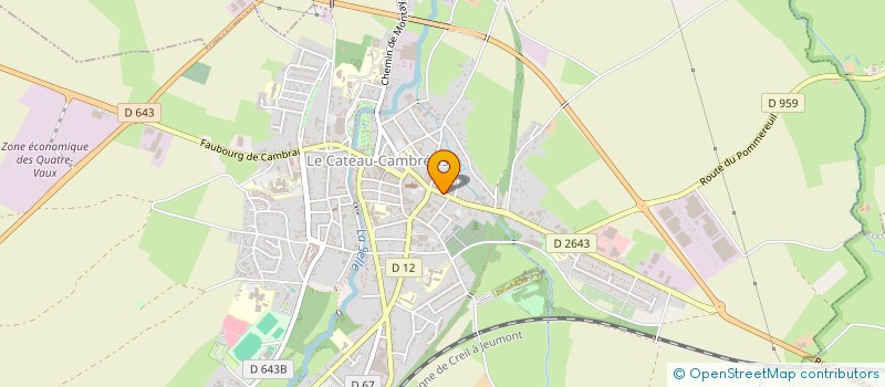 localisation de l'entreprise MADAME JOSIANE BRIDOUX à LE CATEAU-CAMBRESIS