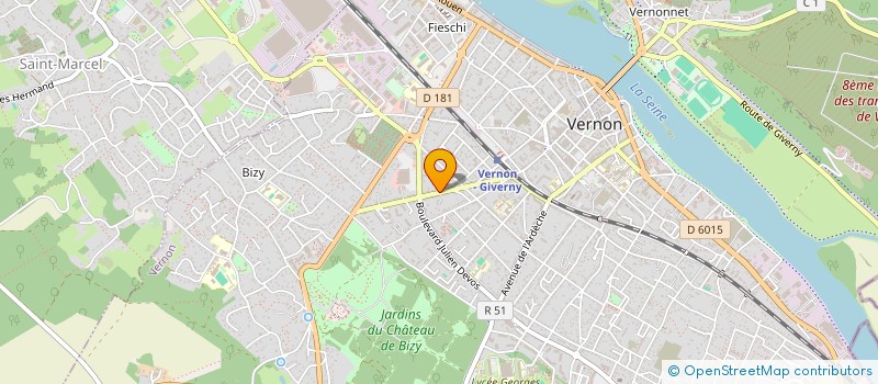 localisation de l'entreprise MADAME JOSIANE BRULARD à VERNON