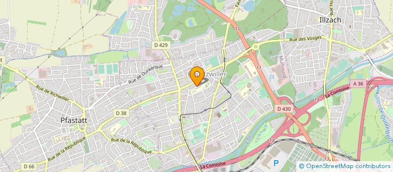 localisation de l'entreprise MADAME JOSIANE BURGUNDER  MULHOUSE