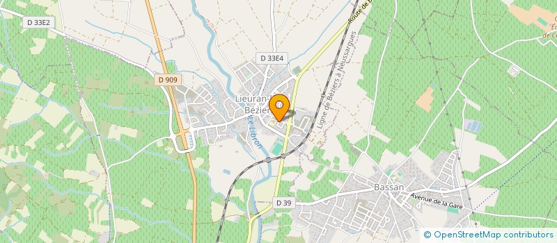 localisation de l'entreprise MADAME JOSIANE CARAYON à LIEURAN-LES-BEZIERS