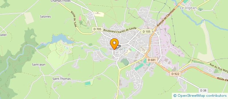 localisation de l'entreprise MADAME JOSIANE CARPENTIER à MAURIAC