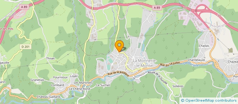 localisation de l'entreprise MADAME JOSIANE CHOVET  LA MONNERIE-LE-MONTEL