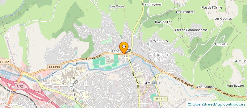 localisation de l'entreprise MADAME JOSIANE CLAIRE  L'ETRAT