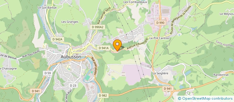 localisation de l'entreprise MADAME JOSIANE CLAUDE à AUBUSSON