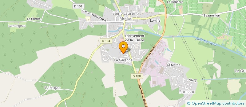 localisation de l'entreprise MADAME JOSIANE CRASSAT à SAINT-LAURENT-MEDOC