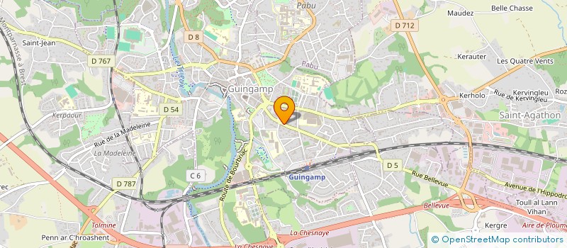 localisation de l'entreprise MADAME JOSIANE DANIEL  GUINGAMP