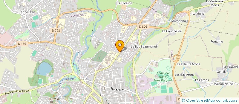 localisation de l'entreprise MADAME JOSIANE DUCLOS  FOUGERES