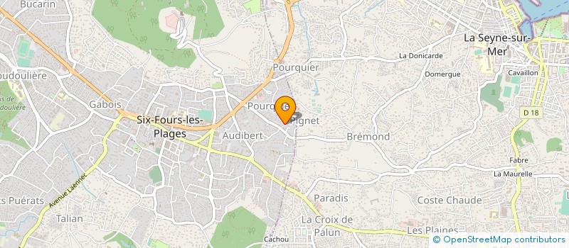 localisation de l'entreprise MADAME JOSIANE FEDELE à SIX-FOURS-LES-PLAGES