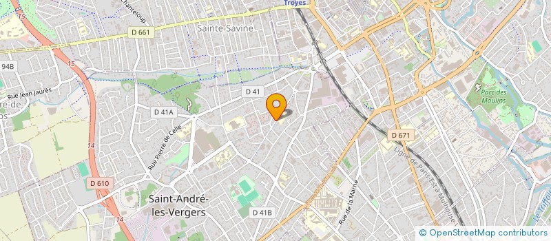 localisation de l'entreprise MADAME JOSIANE FROECHLY  SAINT-ANDRE-LES-VERGERS