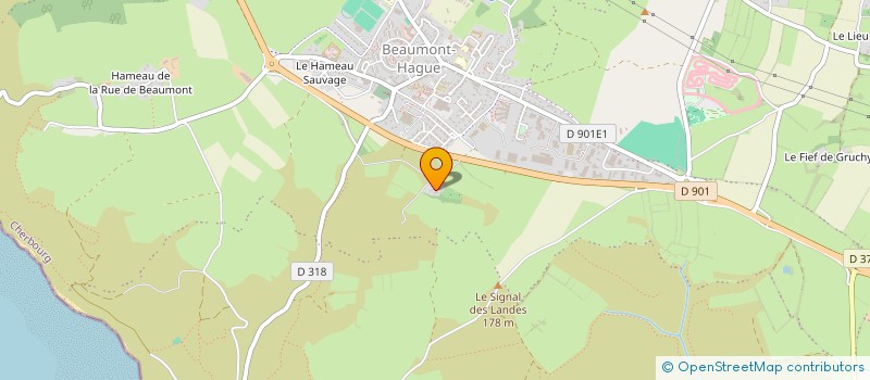 localisation de l'entreprise MADAME JOSIANE GUERRY à LA HAGUE