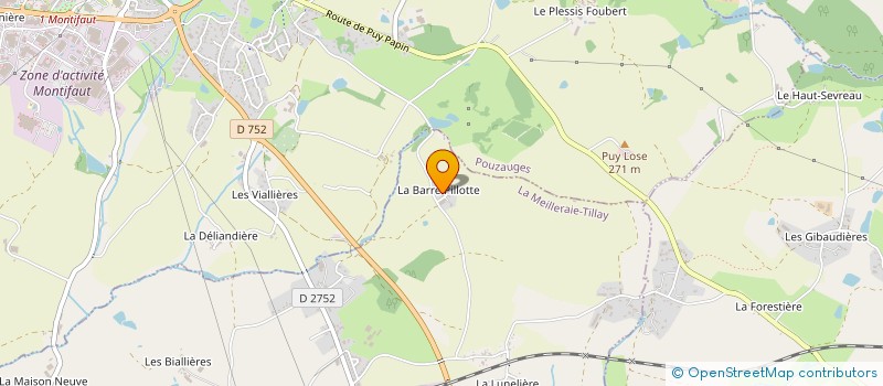 localisation de l'entreprise MADAME JOSIANE HAMARD  LA MEILLERAIE-TILLAY