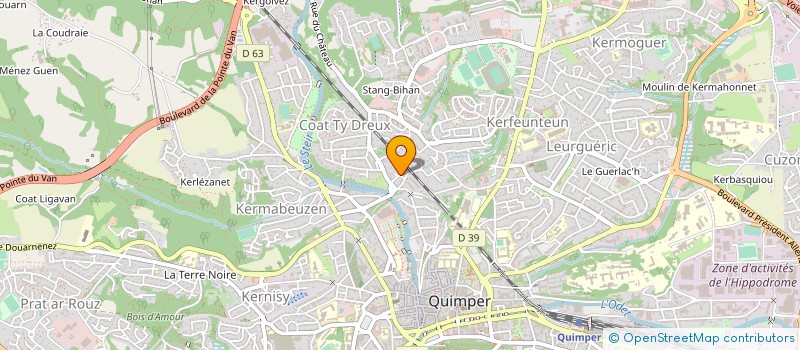 localisation de l'entreprise MADAME JOSIANE KERLOC'H à QUIMPER