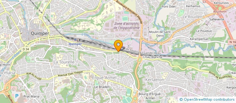 localisation de l'entreprise MADAME JOSIANE KERVOELEN  QUIMPER