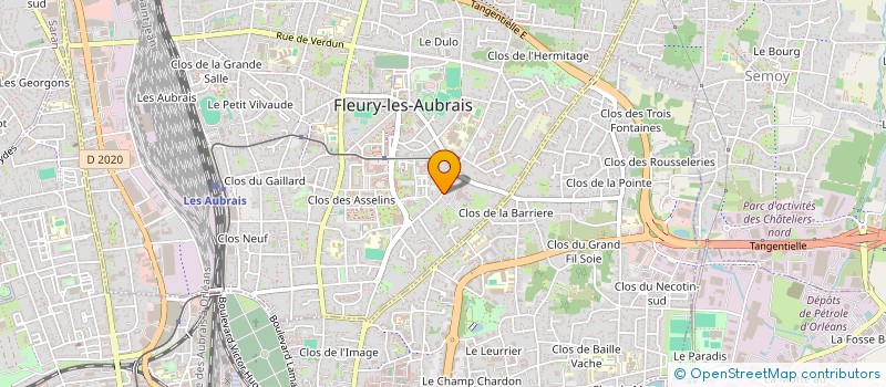 localisation de l'entreprise MADAME JOSIANE LAURY à FLEURY-LES-AUBRAIS