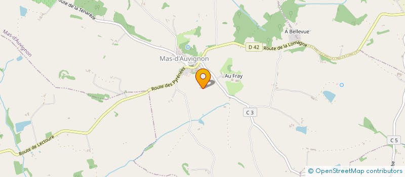 localisation de l'entreprise MADAME JOSIANE LAUZE  MAS D'AUVIGNON