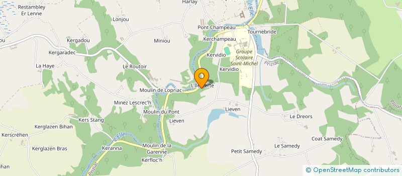 localisation de l'entreprise MADAME JOSIANE LE PIMPEC à PRIZIAC