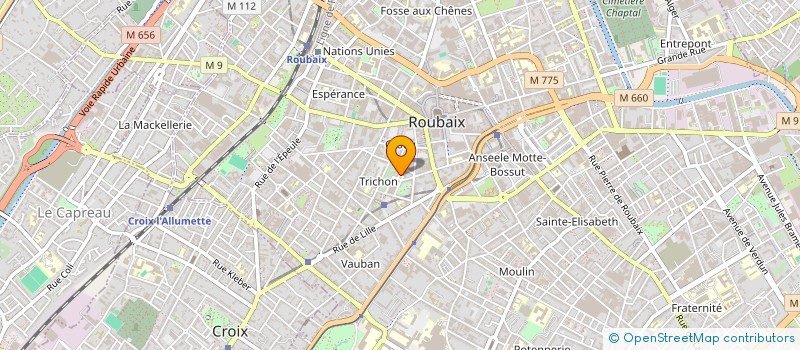 localisation de l'entreprise MADAME JOSIANE LEBRUN à ROUBAIX