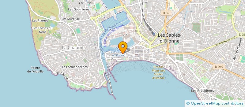 localisation de l'entreprise MADAME JOSIANE LECLERCQ à LES SABLES D'OLONNE