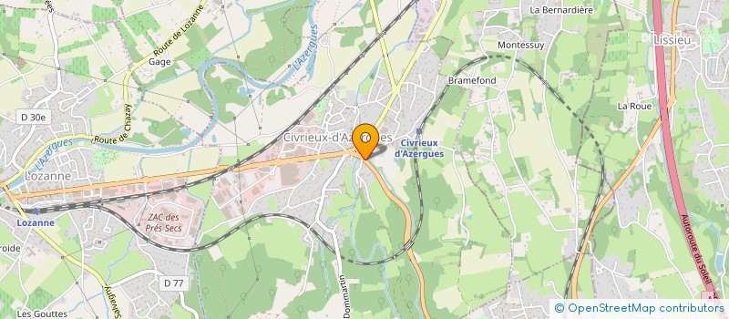localisation de l'entreprise MADAME JOSIANE LOPEZ  CIVRIEUX-D'AZERGUES