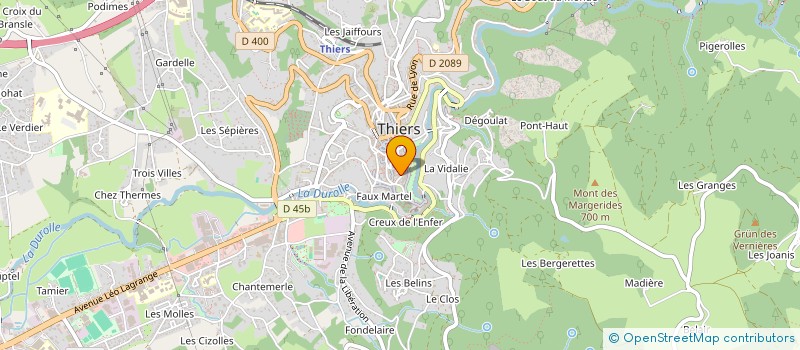 localisation de l'entreprise MADAME JOSIANE MENANT  THIERS