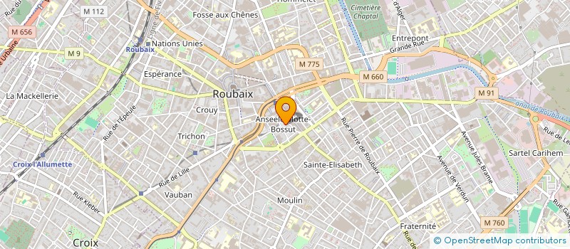 localisation de l'entreprise MADAME JOSIANE MOJILANY  ROUBAIX