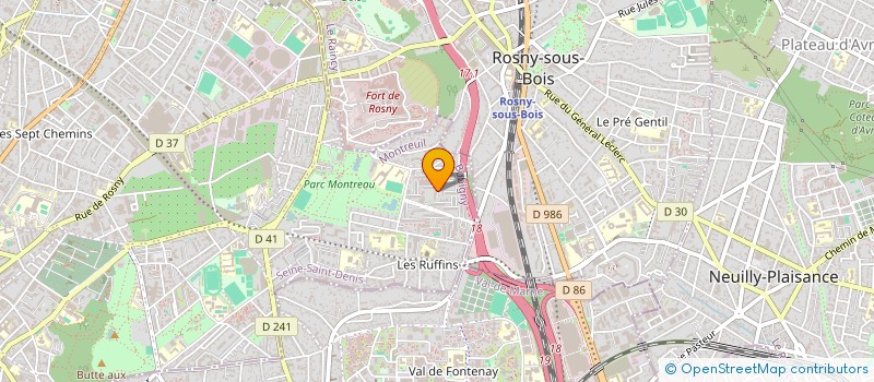 localisation de l'entreprise MADAME JOSIANE NKENGUE MPICKA à MONTREUIL