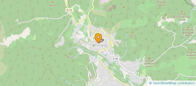 localisation de l'entreprise MADAME JOSIANE PASQUINI à COTIGNAC