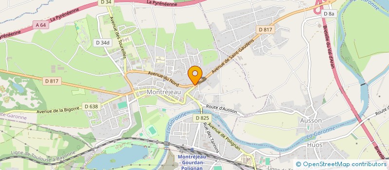 localisation de l'entreprise MADAME JOSIANE POIRIER  MONTREJEAU