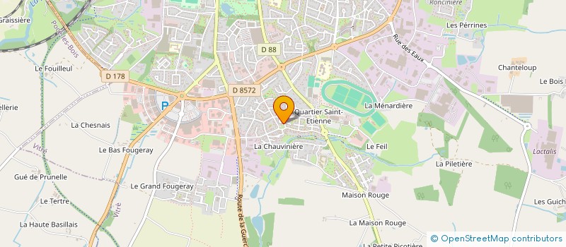 localisation de l'entreprise MADAME JOSIANE POL  VITRE