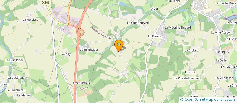 localisation de l'entreprise MADAME JOSIANE RONDIN  PLESLIN-TRIGAVOU