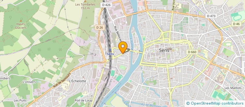 localisation de l'entreprise MADAME JOSIANE RONDONNEAU  SENS