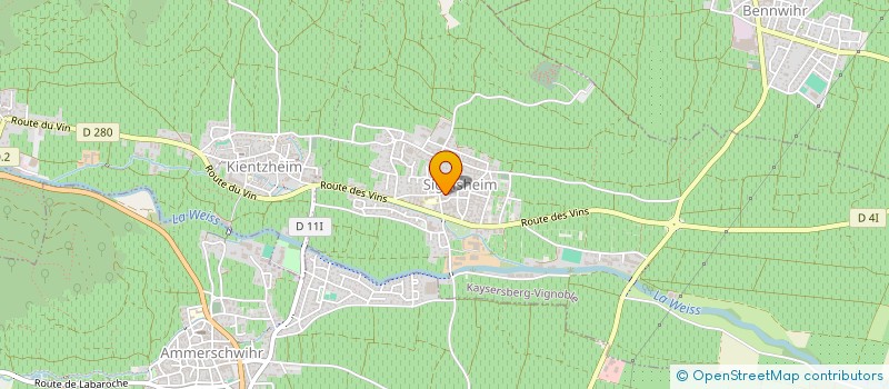 localisation de l'entreprise MADAME JOSIANE SALOMON  KAYSERSBERG VIGNOBLE