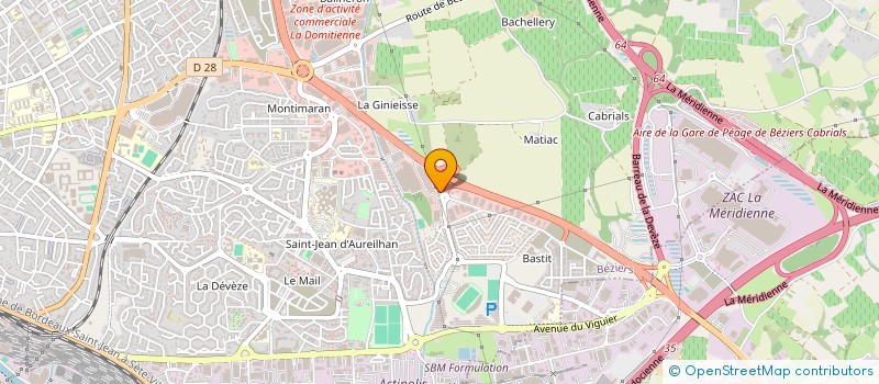 localisation de l'entreprise MADAME JOSIANE SCIBOZ  BEZIERS