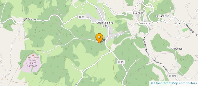 localisation de l'entreprise MADAME JOSIANE SOURZAT  CRESSENSAC-SARRAZAC