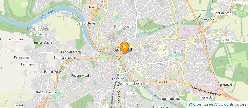 localisation de l'entreprise MADAME JOSIANE TISSOT  LANNION