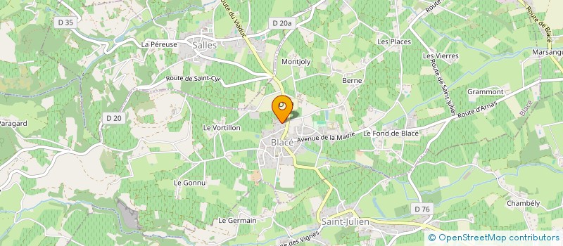 localisation de l'entreprise MADAME JOSSELYNE GRANDJEAN  SALLES-ARBUISSONNAS-EN-BEAUJOLAIS