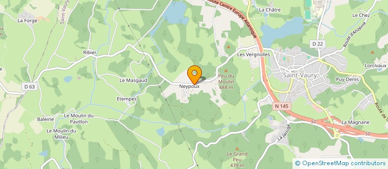 localisation de l'entreprise MADAME JUDITH BUSSON à SAINT-VAURY