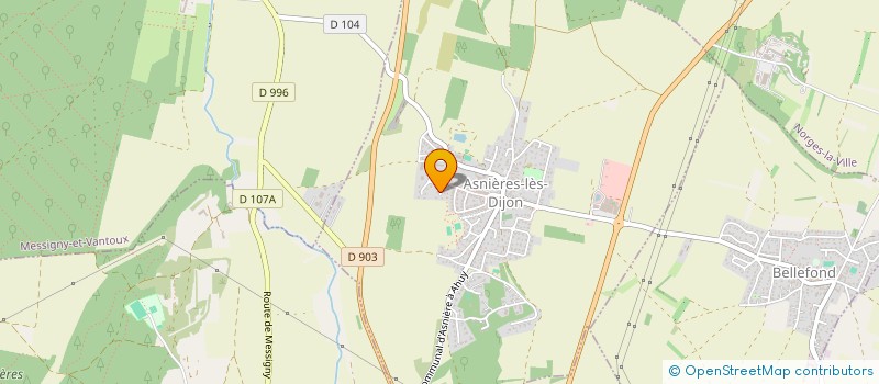 localisation de l'entreprise MADAME JUDITH COUF  ASNIERES-LES-DIJON