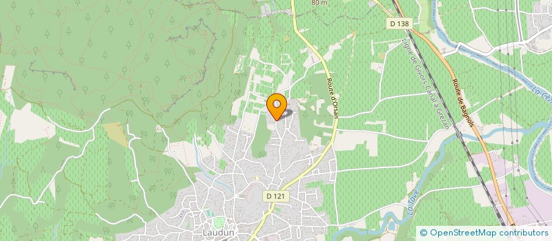 localisation de l'entreprise MADAME JUDITH DAUZON  LAUDUN-L'ARDOISE