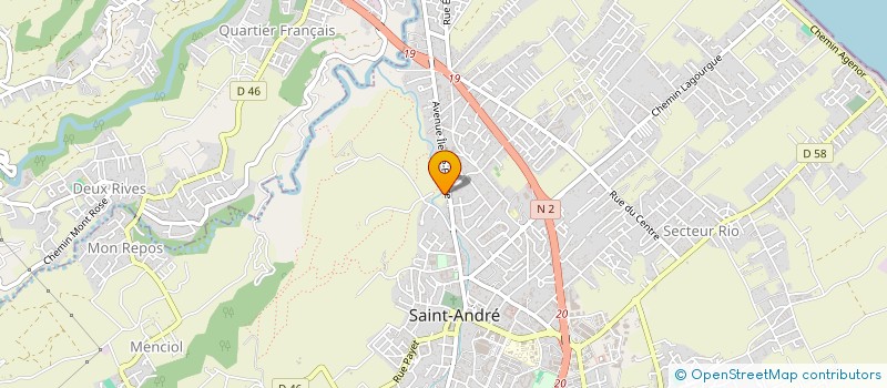 localisation de l'entreprise MADAME JUDITH MARIE MARCELI ATCHAMA  SAINT-ANDRE