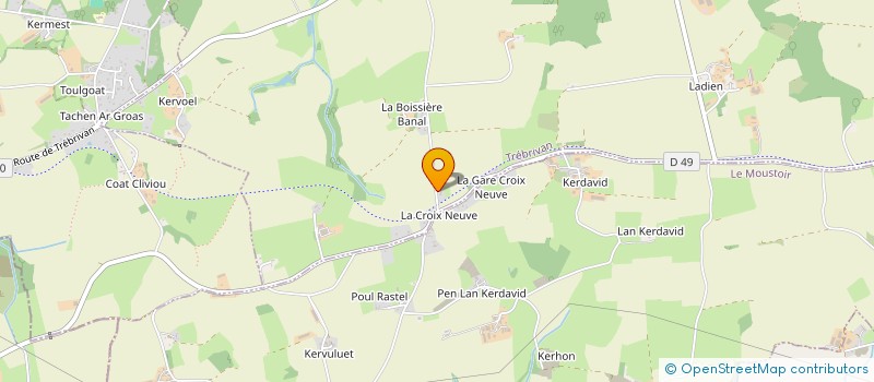 localisation de l'entreprise MADAME JUDITH MORRIS  TREBRIVAN