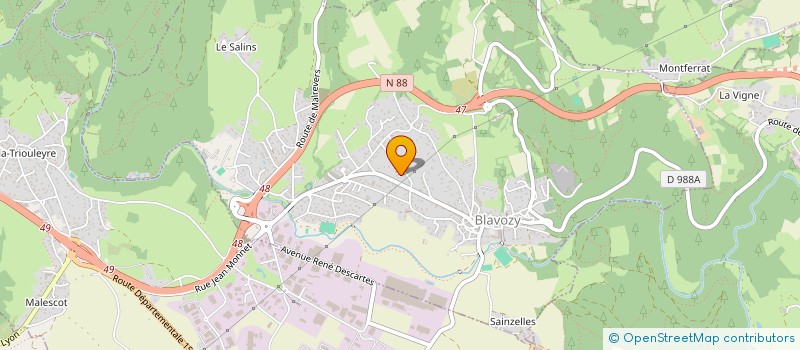 localisation de l'entreprise MADAME JUDITH PEYRON  BLAVOZY