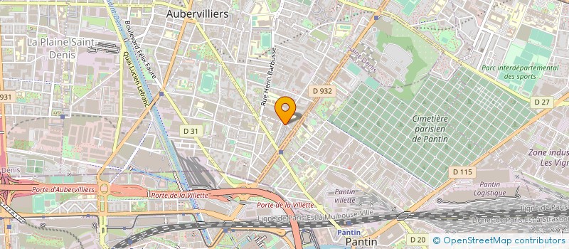 localisation de l'entreprise MADAME JUDITH VITTET  AUBERVILLIERS