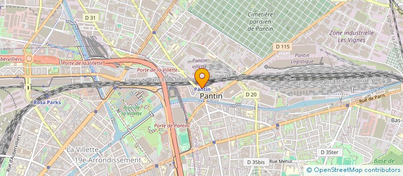 localisation de l'entreprise MADAME JUDITH WOLLNER  PANTIN