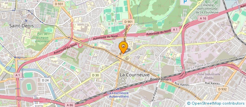 localisation de l'entreprise MADAME JUDITH ZAGOULI à LA COURNEUVE