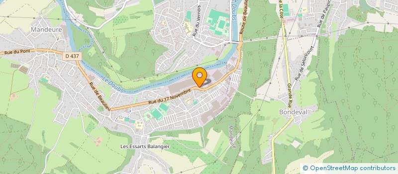 localisation de l'entreprise MADAME JULIA BERTRAND  MANDEURE