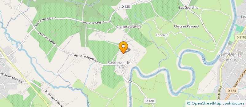 localisation de l'entreprise MADAME JULIA BILLARD  SAVIGNAC-DE-L'ISLE