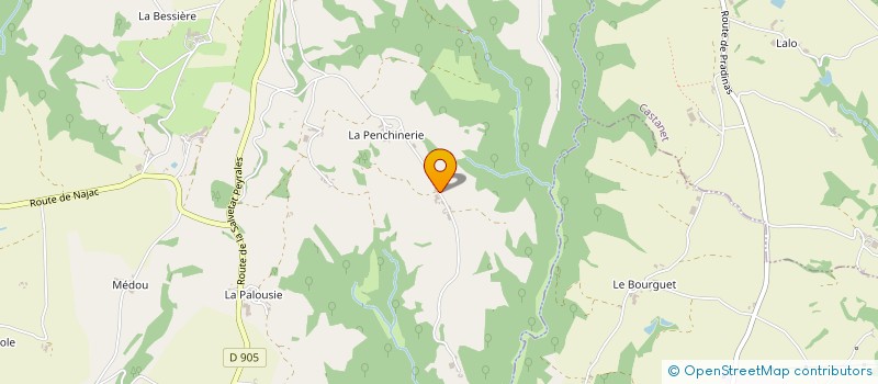 localisation de l'entreprise MADAME JULIA CASTAING  RIEUPEYROUX